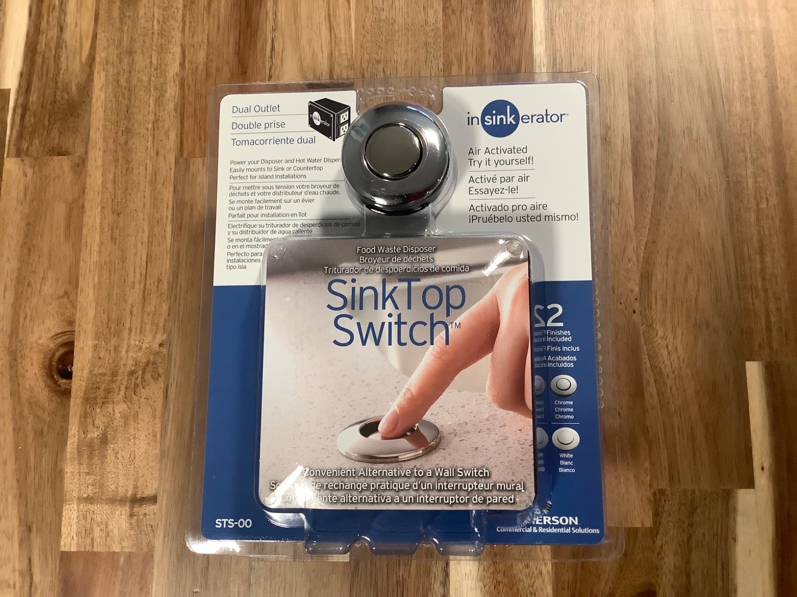 New InSinkErator STS-00 Garbage Disposal Dual Outlet Sink-Top Air Switch Kit New InSinkErator STS-00 Garbage Disposal Dual Outlet Sink-Top Air Switch Kit