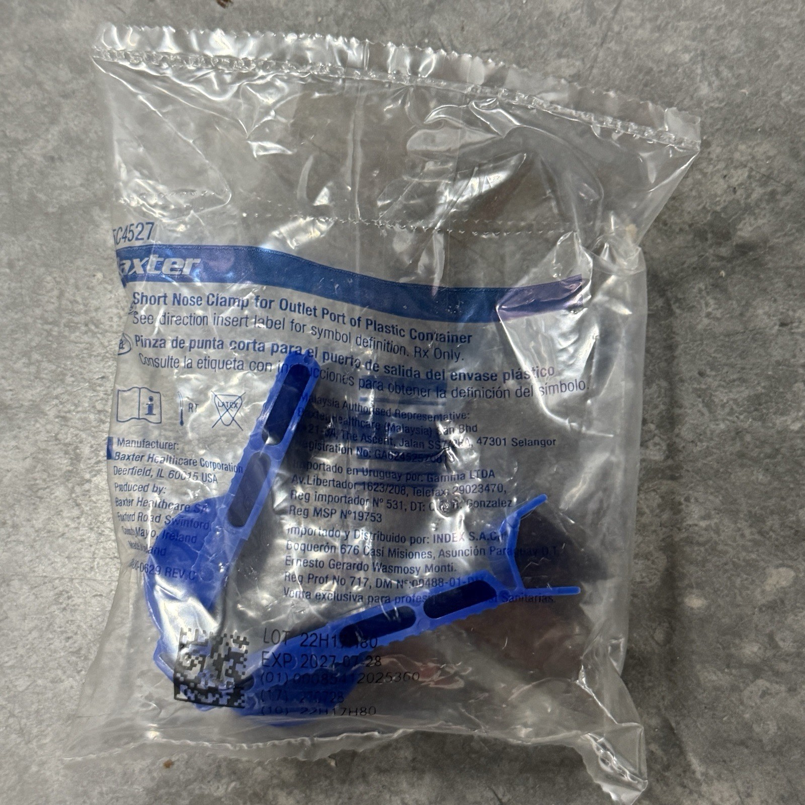 Baxter 5C4527 Short Nose Clamp For Outlet Port - Non Prescription