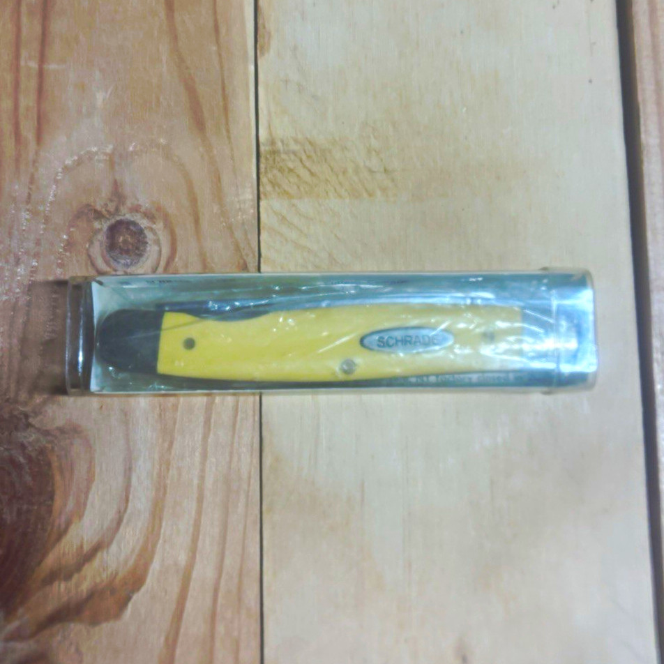 Schrade Walden SWA797Y 1977 Smoky Mountain Yellow Slipjoint Pocketknife
