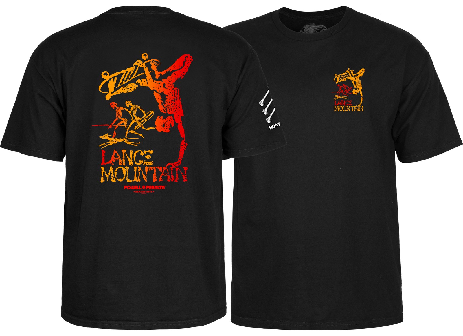 Powell Peralta BONES BRIGADE Lance Mountain FUTURE PRIMITIVE T Shirt BLACK