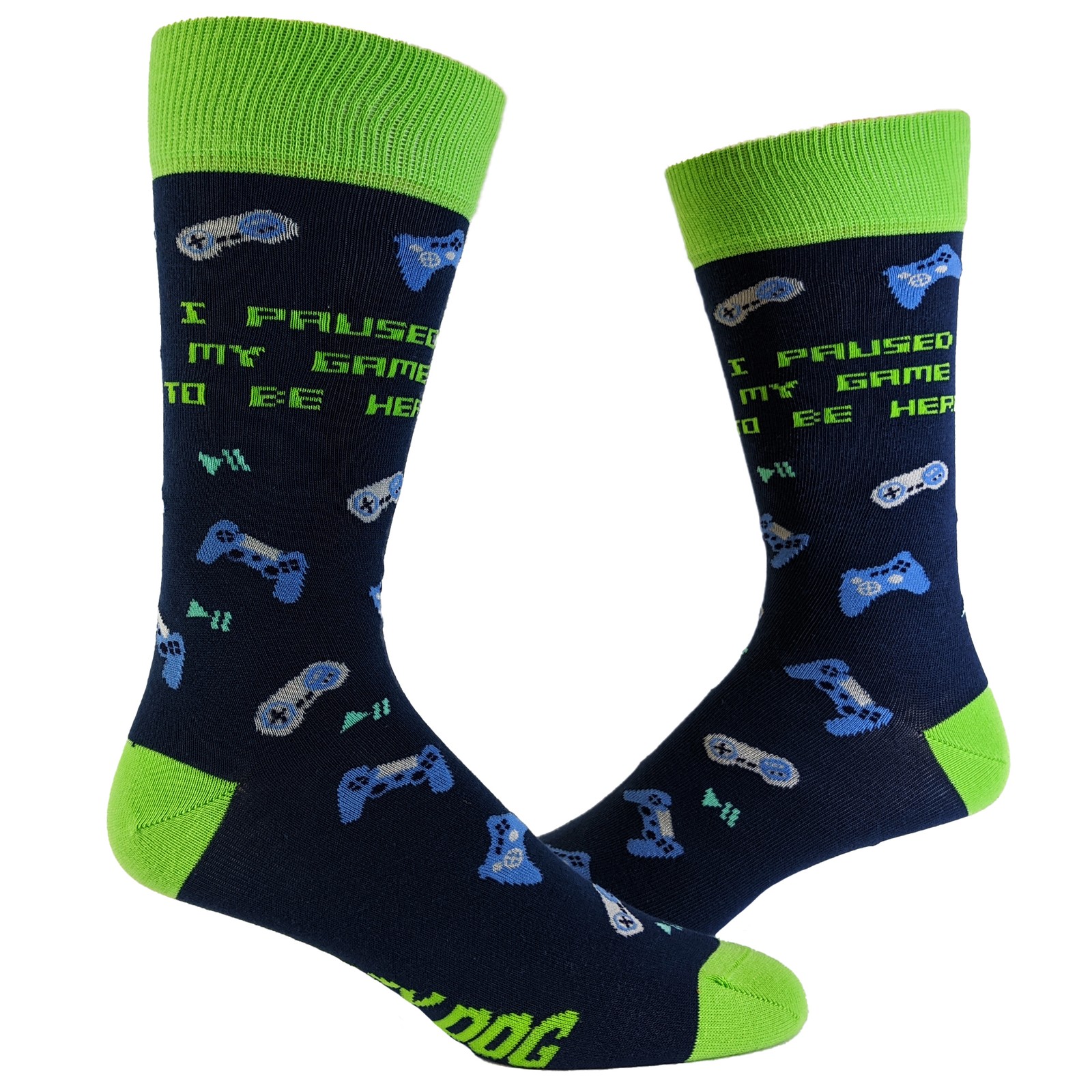 Men\'s I Paused My Game for This Socks Funny Nerdy Video Game Novelty Footwear