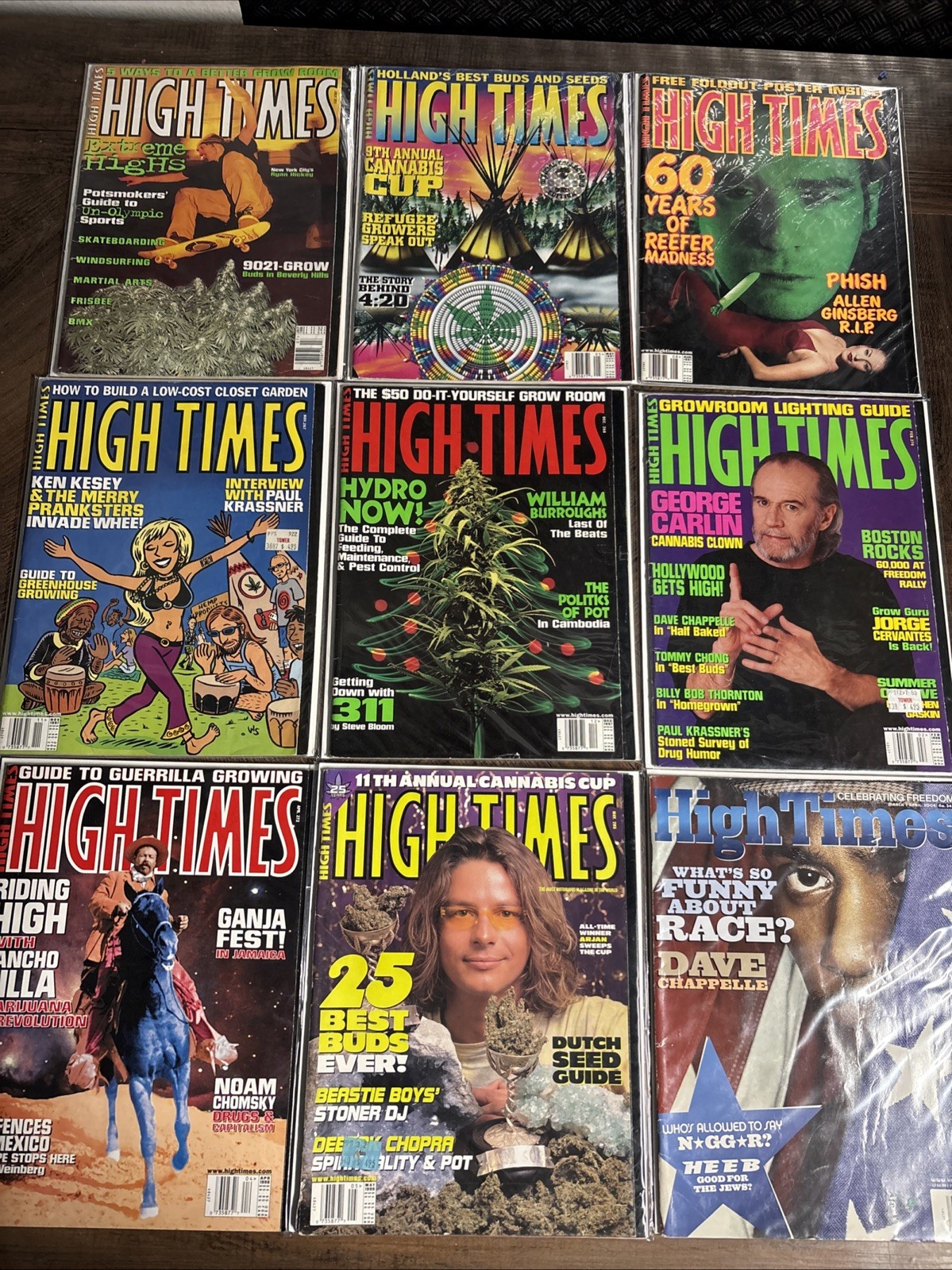 Vintage Lot Of 9 High Times Magazine Issues - 1996, 1997, 1998, 1999, 2004 Vintage Lot Of 9 High Times Magazine Issues - 1996, 1997, 1998, 1999, 2004