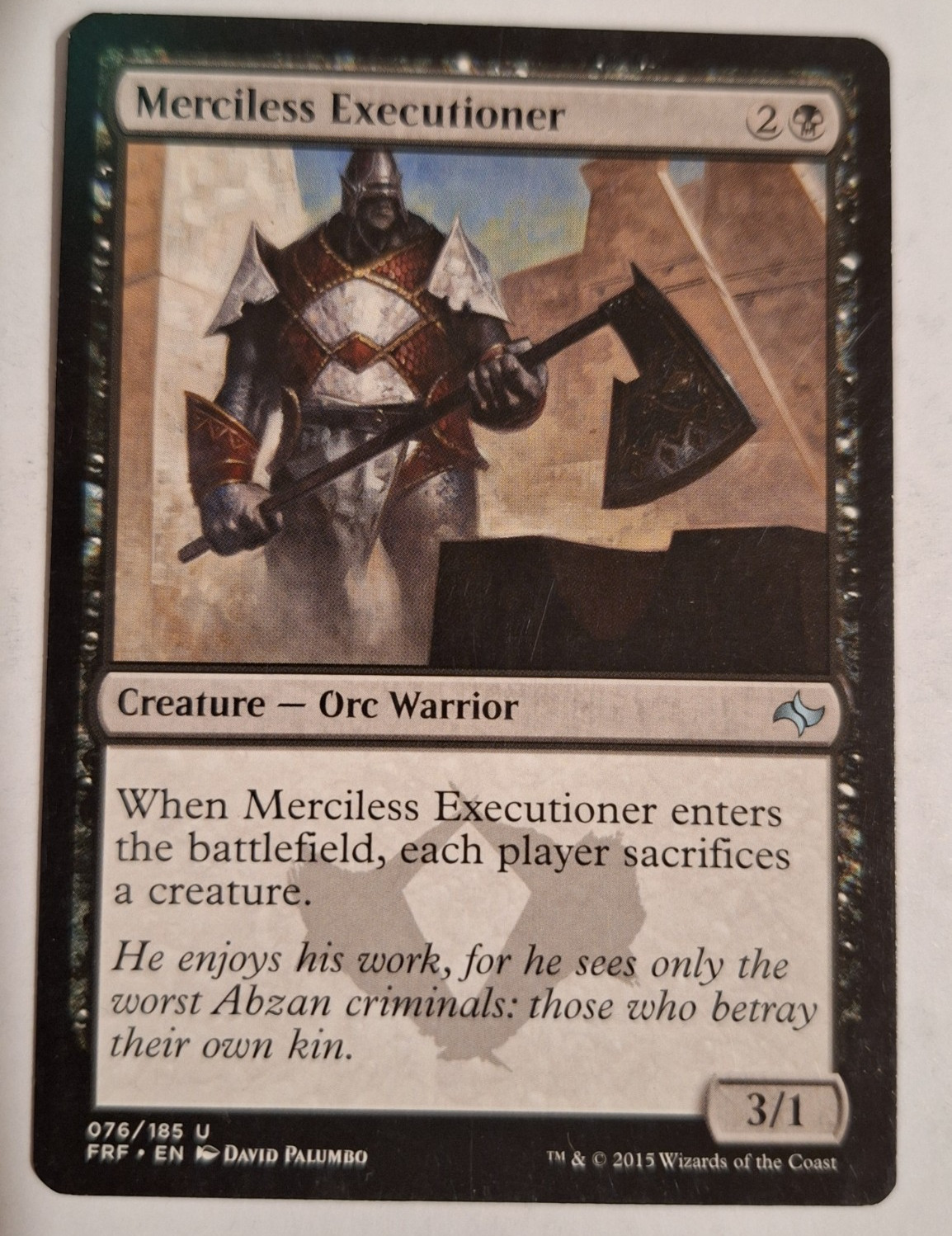 Merciless Executioner - Fate Reforged - Magic the Gathering MTG Nice Merciless Executioner - Fate Reforged - Magic the Gathering MTG Nice