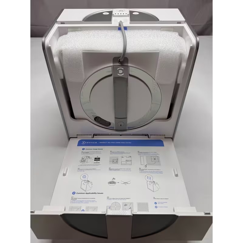EcoVacs WINBOT W2 PRO OMNI Window Cleaning Robot (Portable Station, Auto Spray,