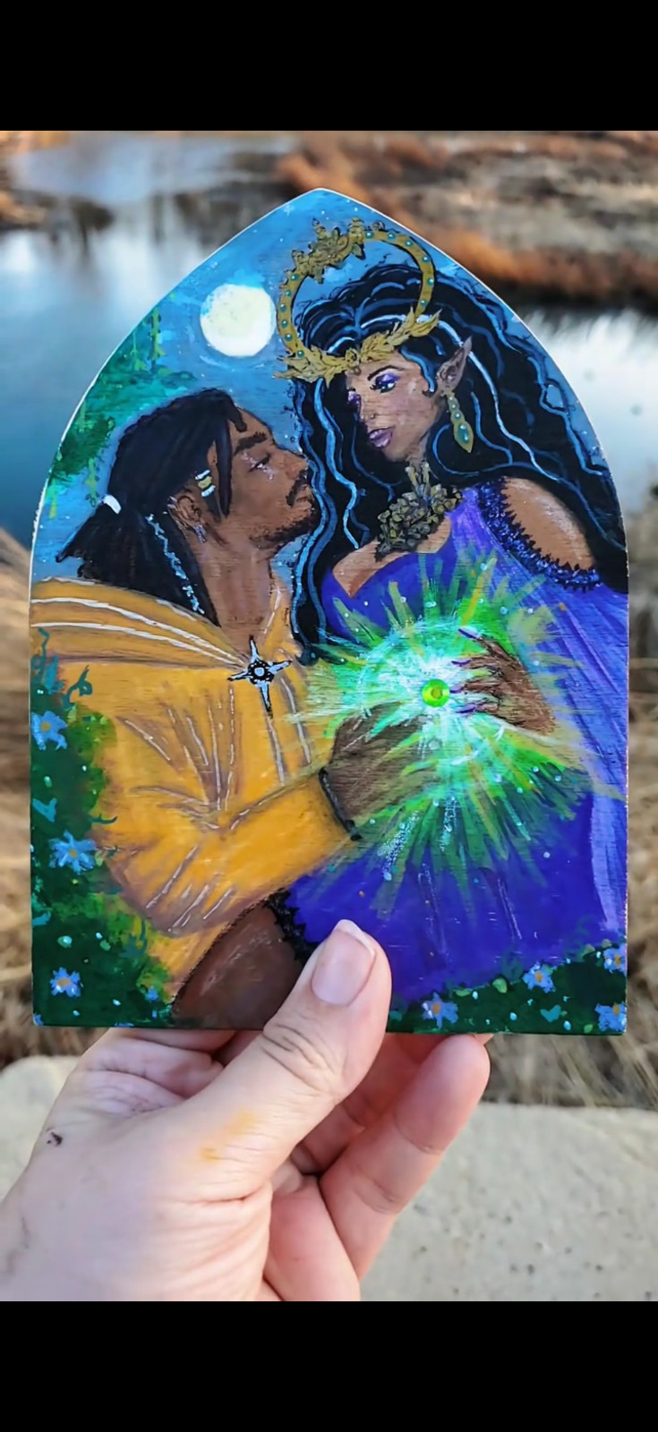 Original Hand Painted 1/1 “In a glowing gaze”