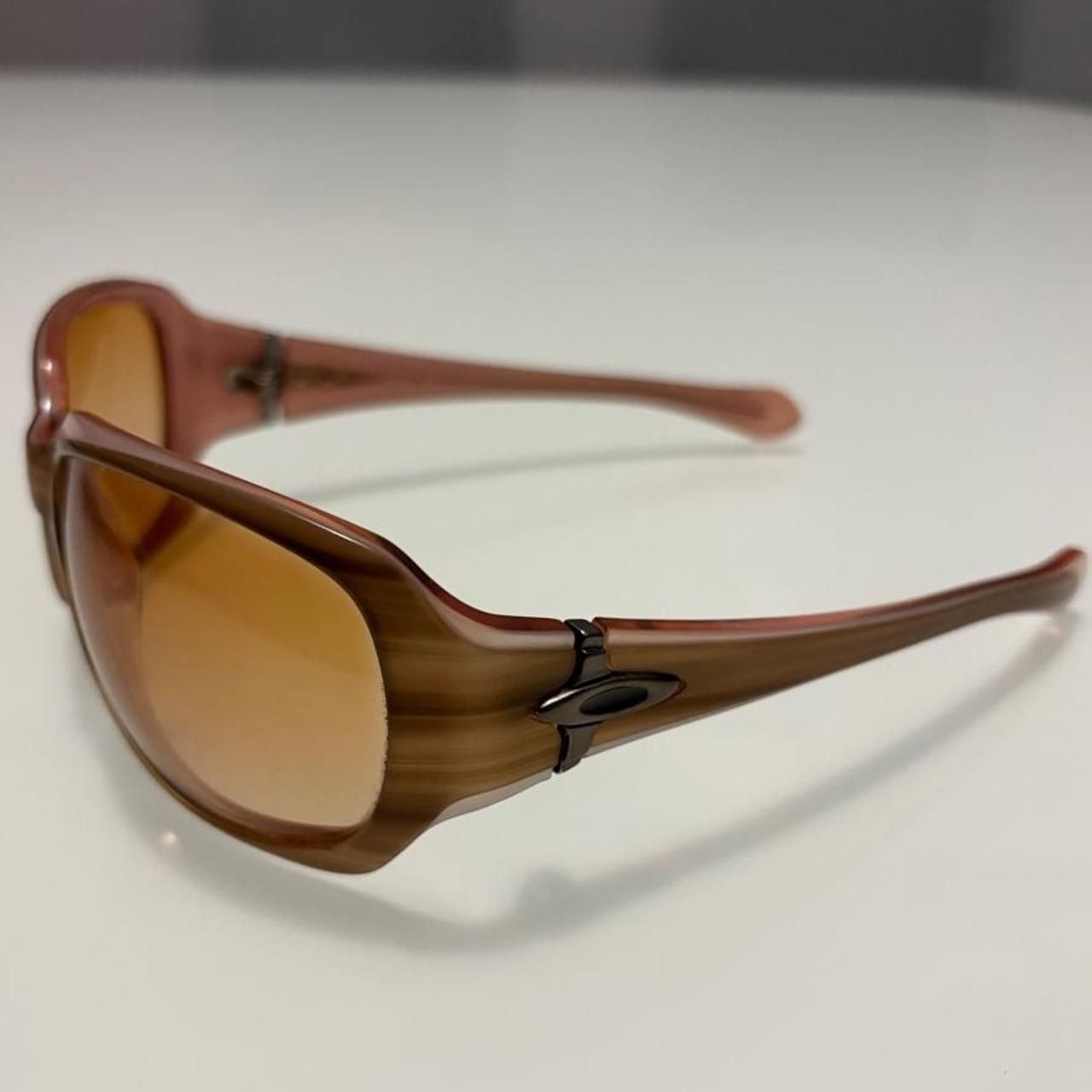 Oakley Script Sunglasses Cappuccino Brown Pink Gradient VR50 Y2K