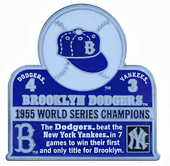 1955 World Series Commemorative Pin - Dodgers vs. Yankees 1955 World Series Commemorative Pin - Dodgers vs. Yankees