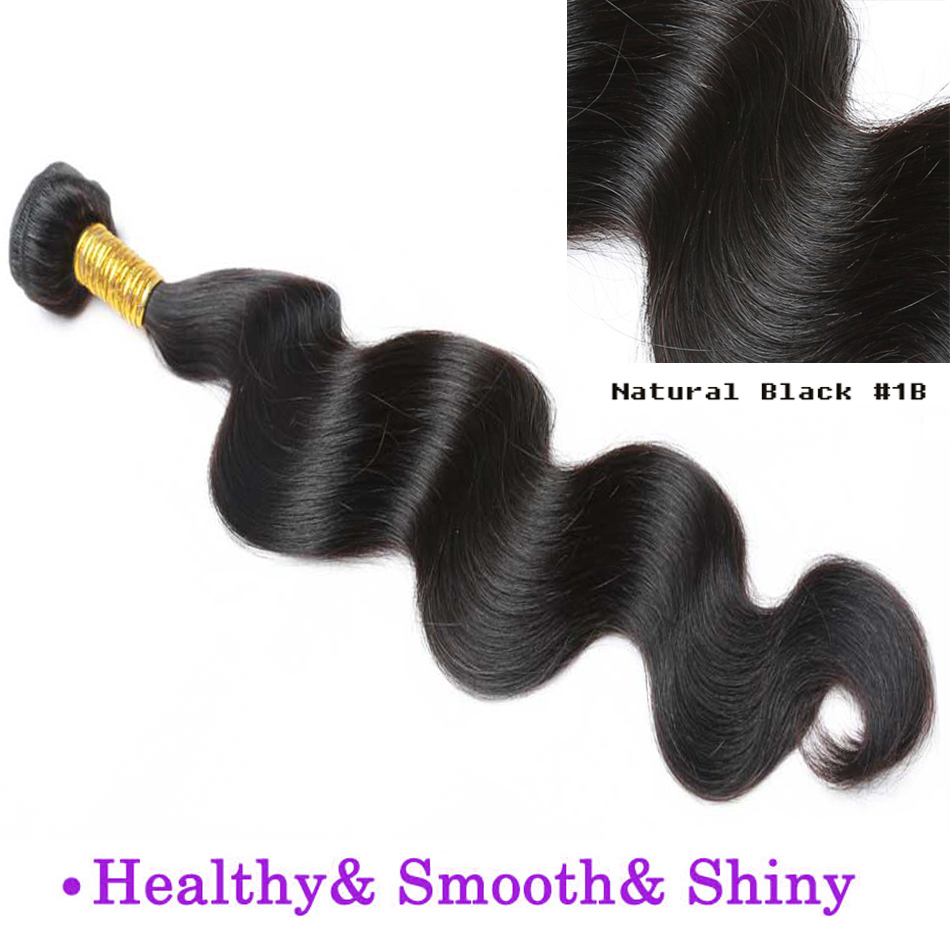 Brazilian & Indian Human Hair Weave Virgin Remy Sew In Body Wave 5 colors