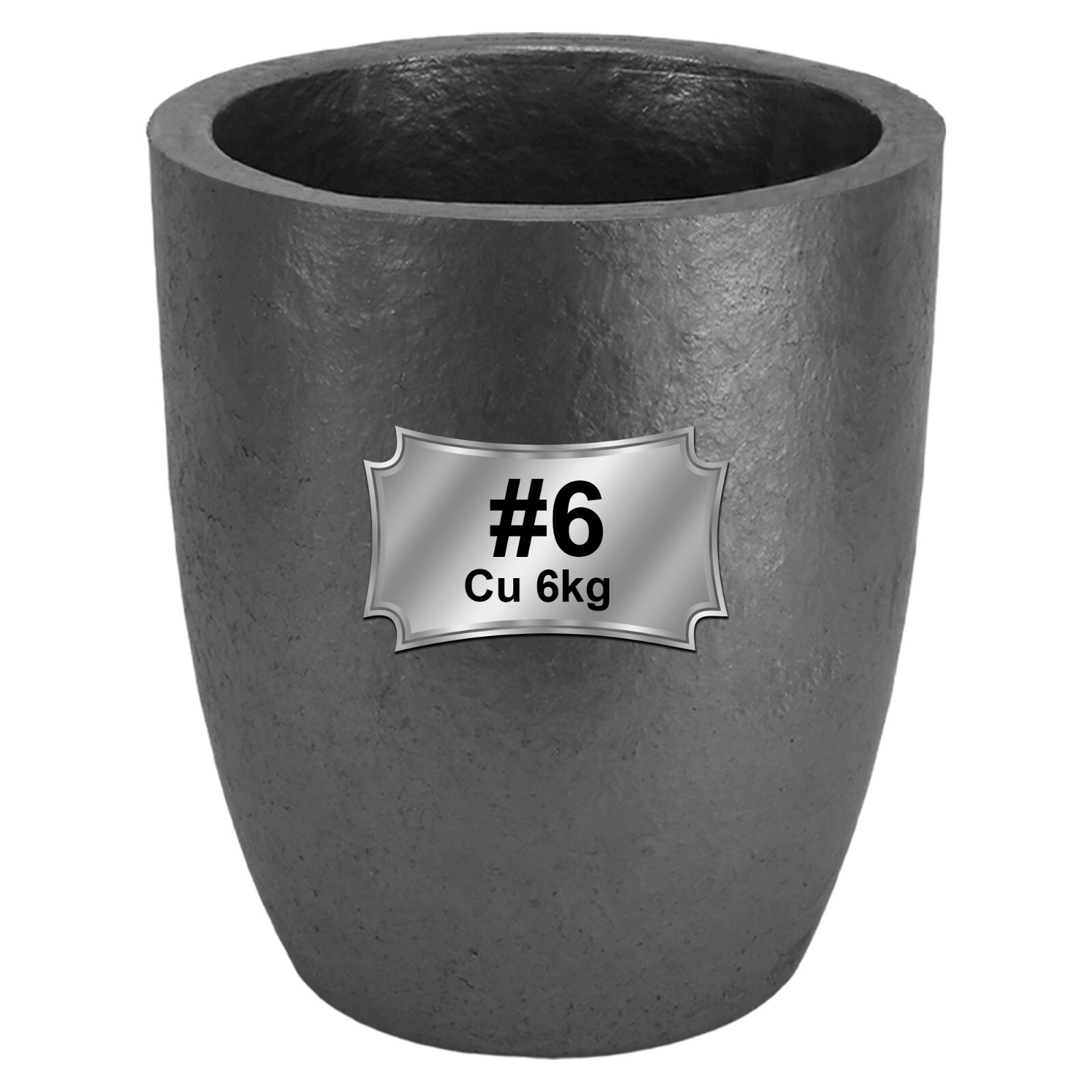 6Kg Graphite Crucible w/Pouring Spout for Melting Metal,Silicon Carbide Crucible