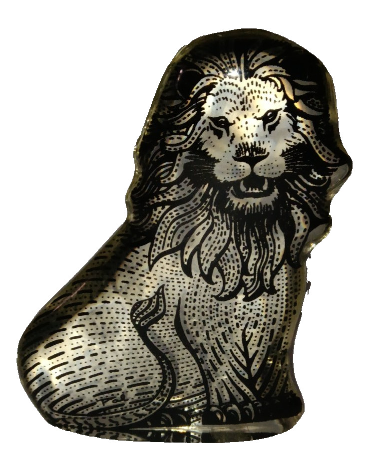 Vtg Mid Century Modern MCM Abraham Palatnik Lucite Lion Cat Sculpture Figurine