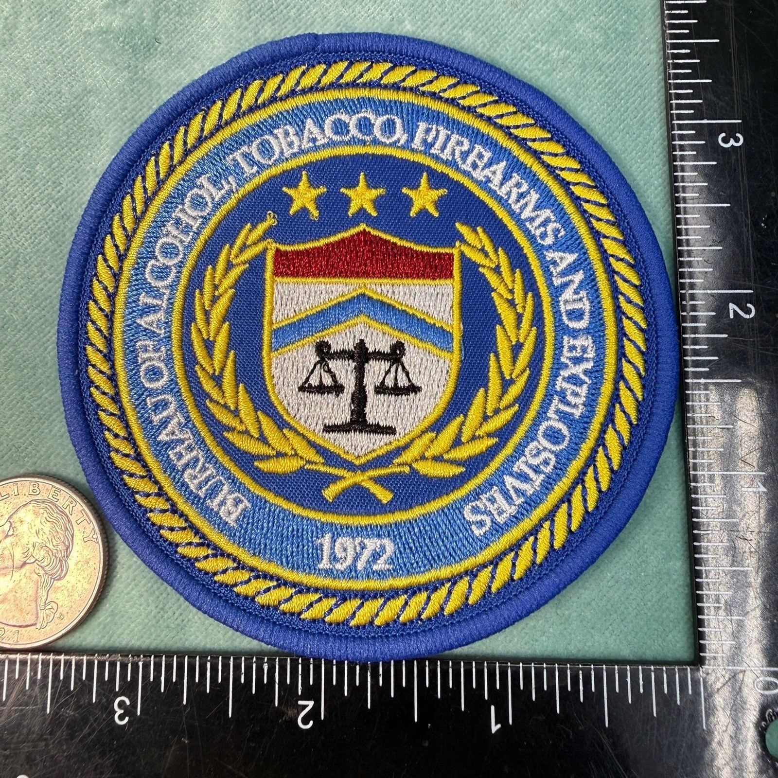ATF  POLICE Department DEPT PD SHOULDER Iron-On PATCH SHERIFF Federal LEO READ