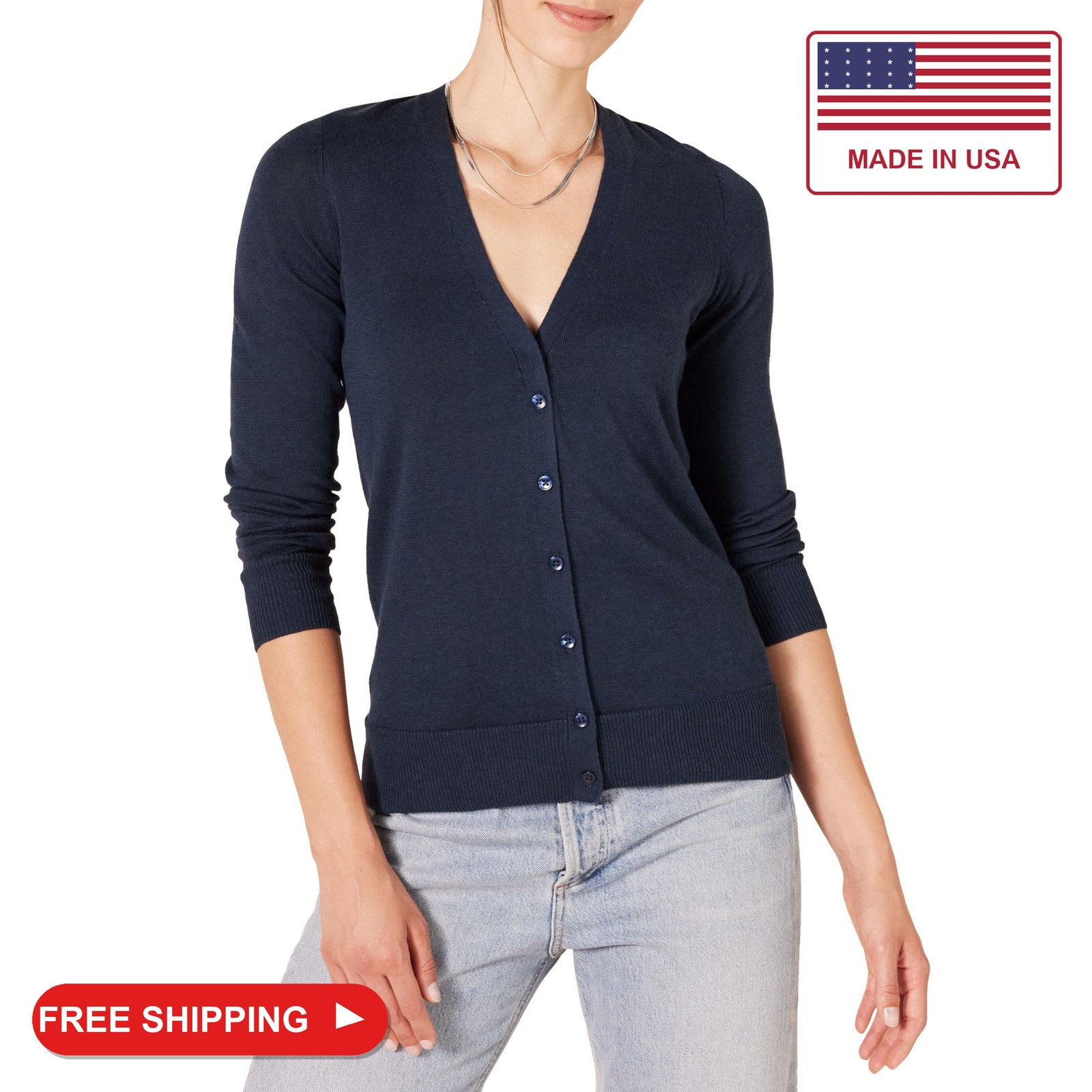 Amazon Essentials Women\'s Lightweight Cardigan Sweater, Navy, XX-Large