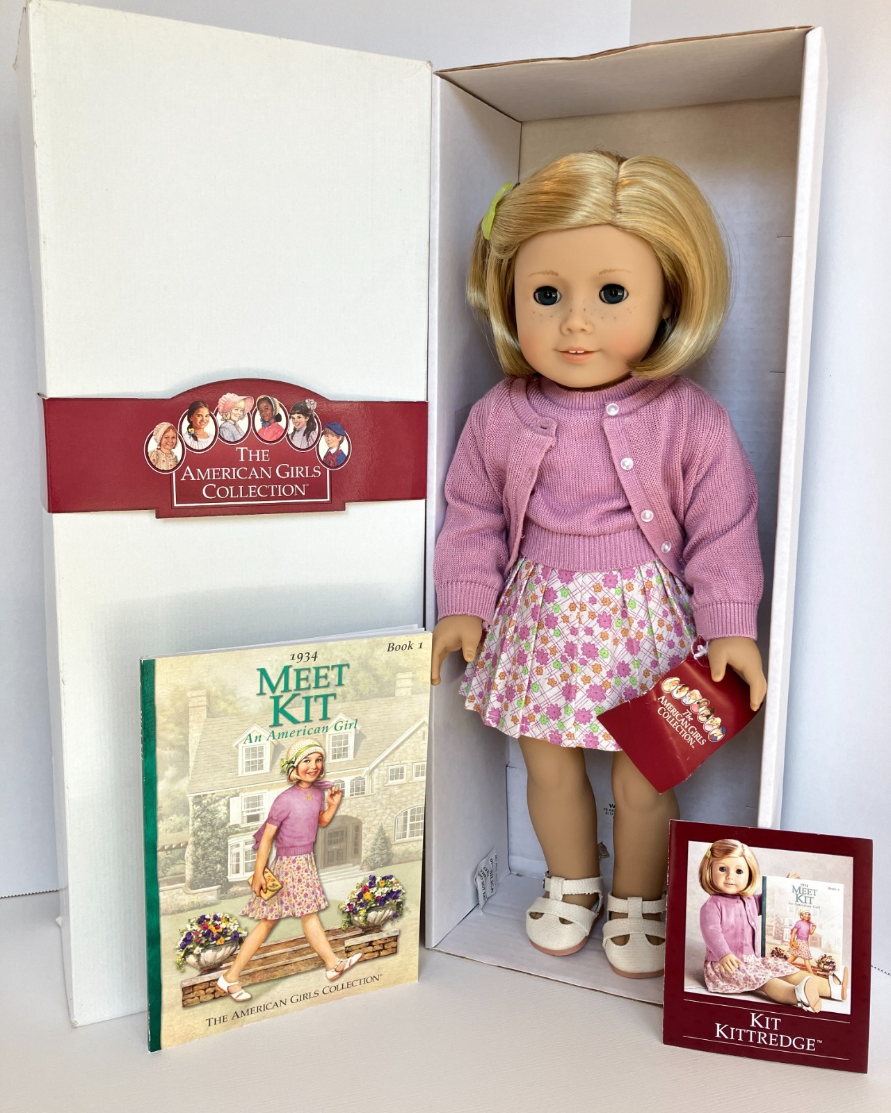 American Girl Doll 1st Edition Kit Kittredge Pleasant Company 2000, Box & Book