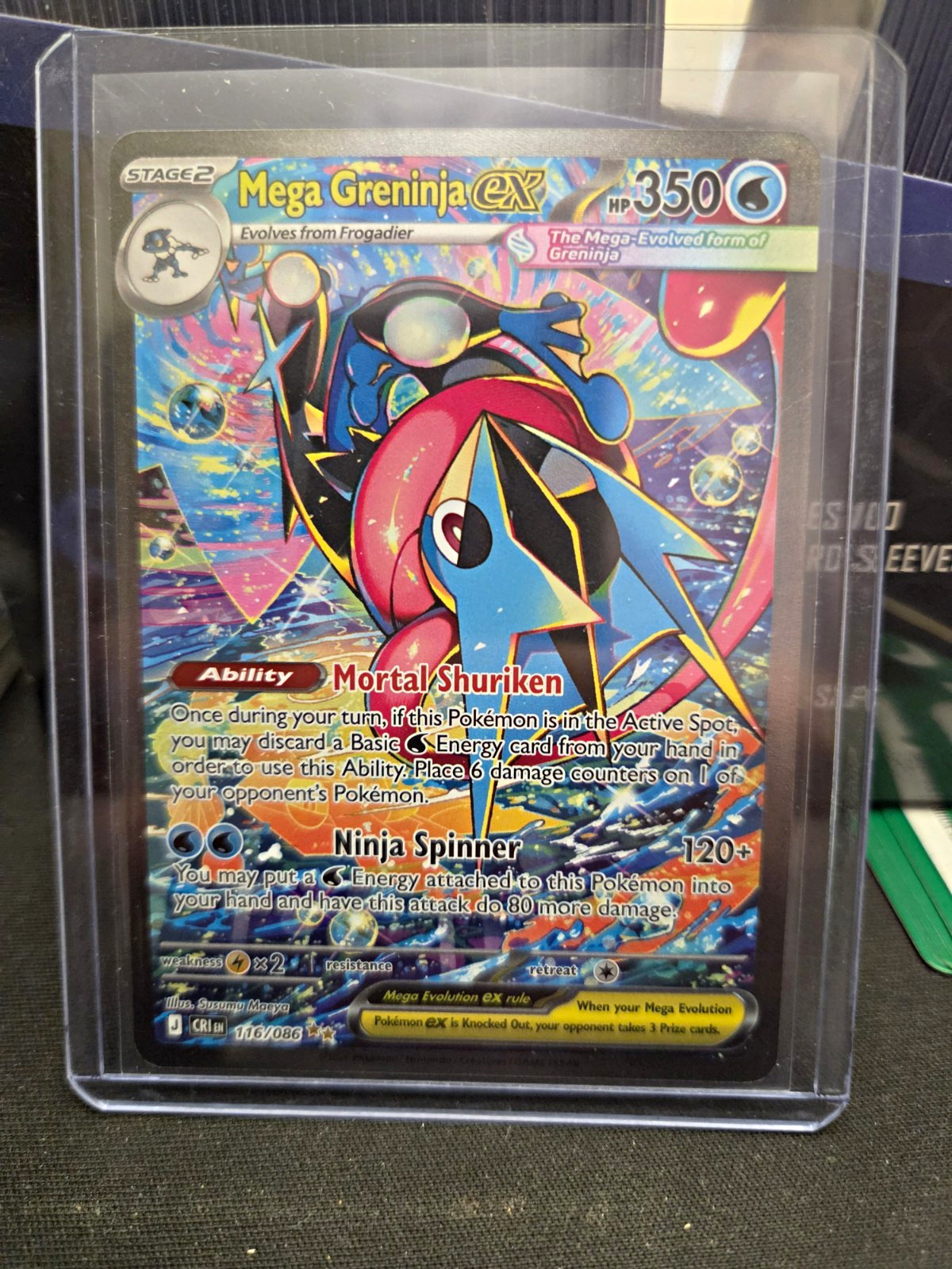 Mega Greninja EX 116/108 XY BREAKthrough Full Art Holo Ultra Rare EN 2015