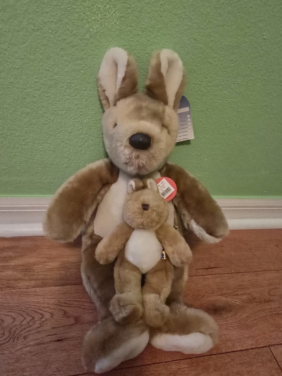 Ultra Rare Retired Australian exclusive Build a Bear Kangaroo with Mini and Tags