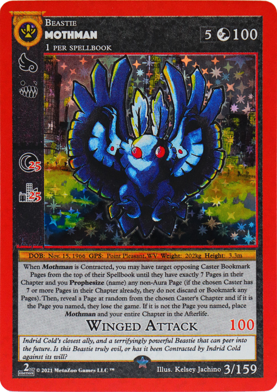 Mothman 3/159 - MetaZoo Cryptid Nation 2nd Edition - Full Holo - NM