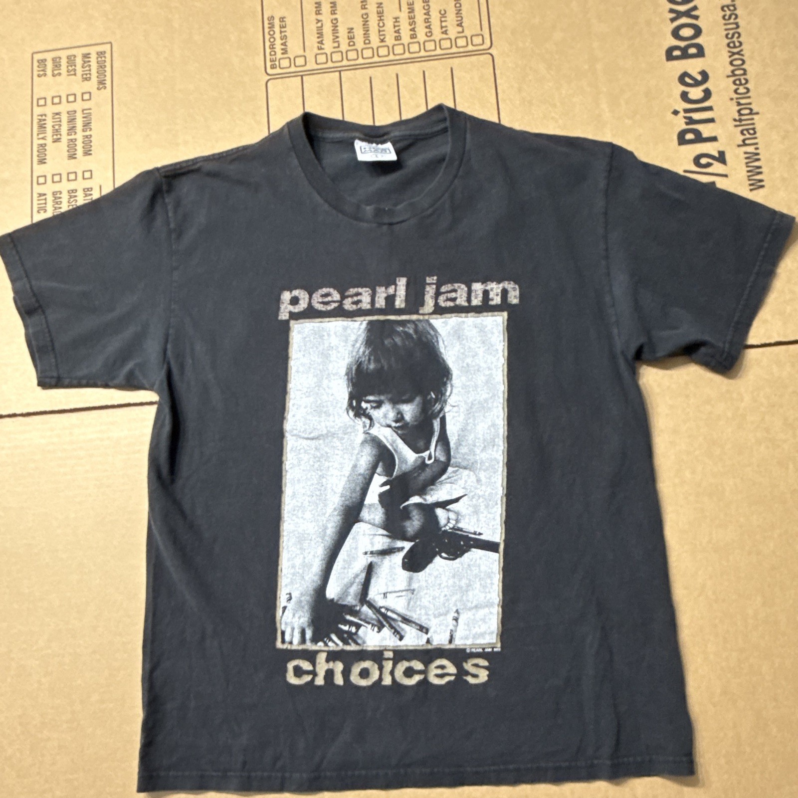 Pearl Jam Choices 1992 T-Shirt Black Mens Sz L  9 Out Of 10 Kids
