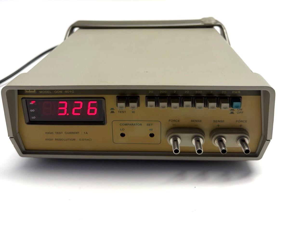 VINTAGE GW INSTEK GOM -801G MILLI-OHM METER WORKS