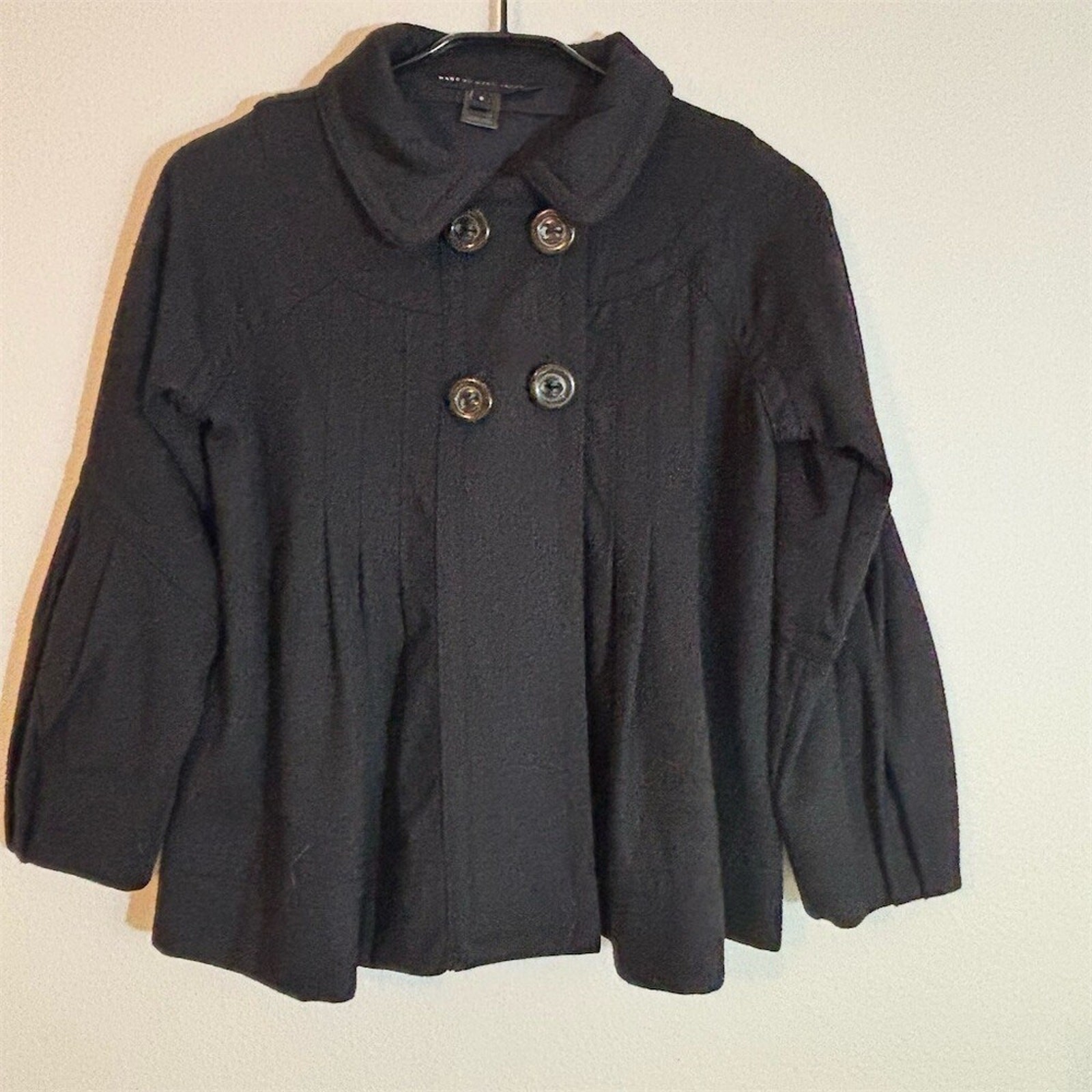 Marc by Marc Jacobs Jacket Womens Size S Black Pleated Swing