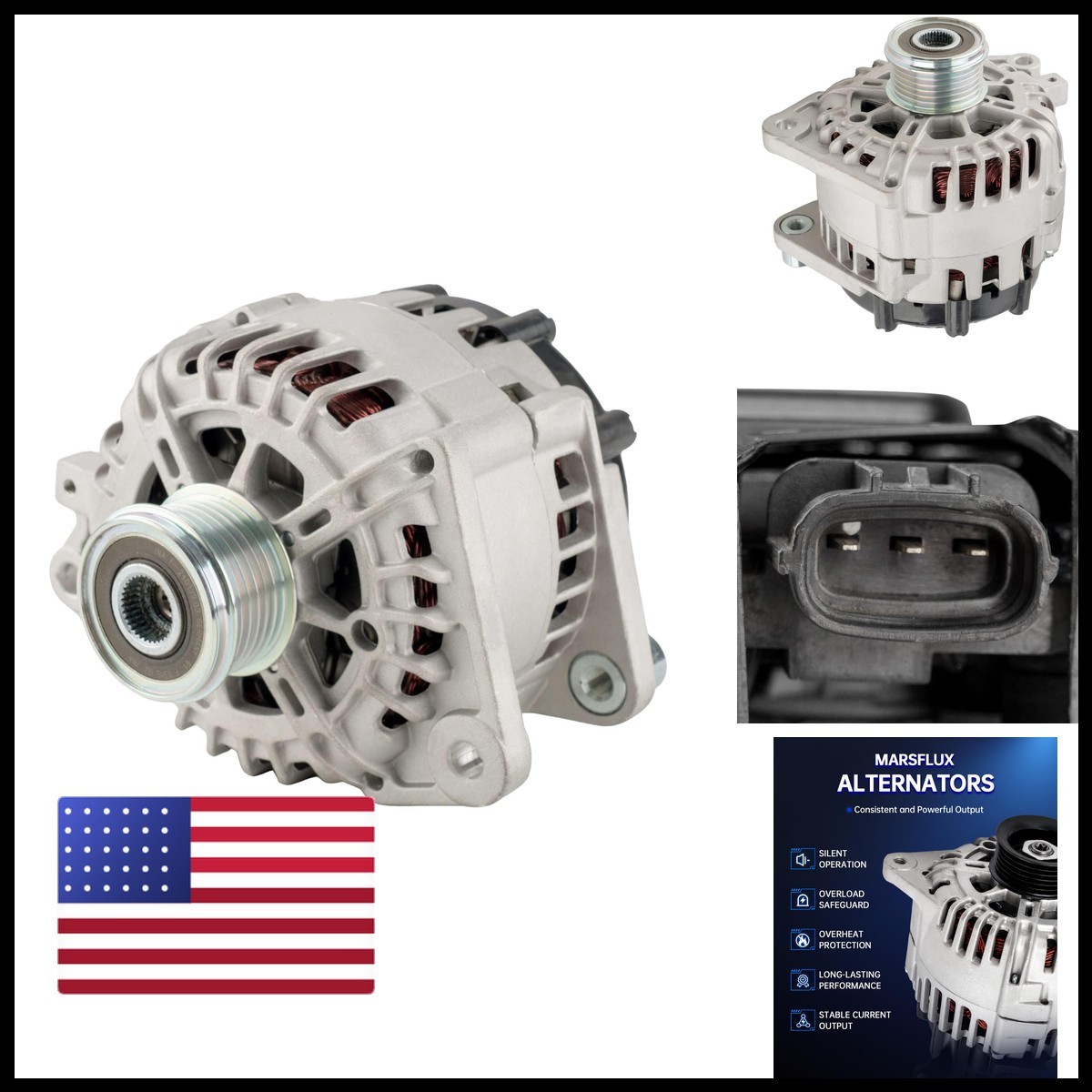 MARSFLUX Alternator 2007-2012 Altima 2.5L Sedan, Sentra 2.5L, 2011-2013 Rogue MARSFLUX Alternator 2007-2012 Altima 2.5L Sedan, Sentra 2.5L, 2011-2013 Rogue