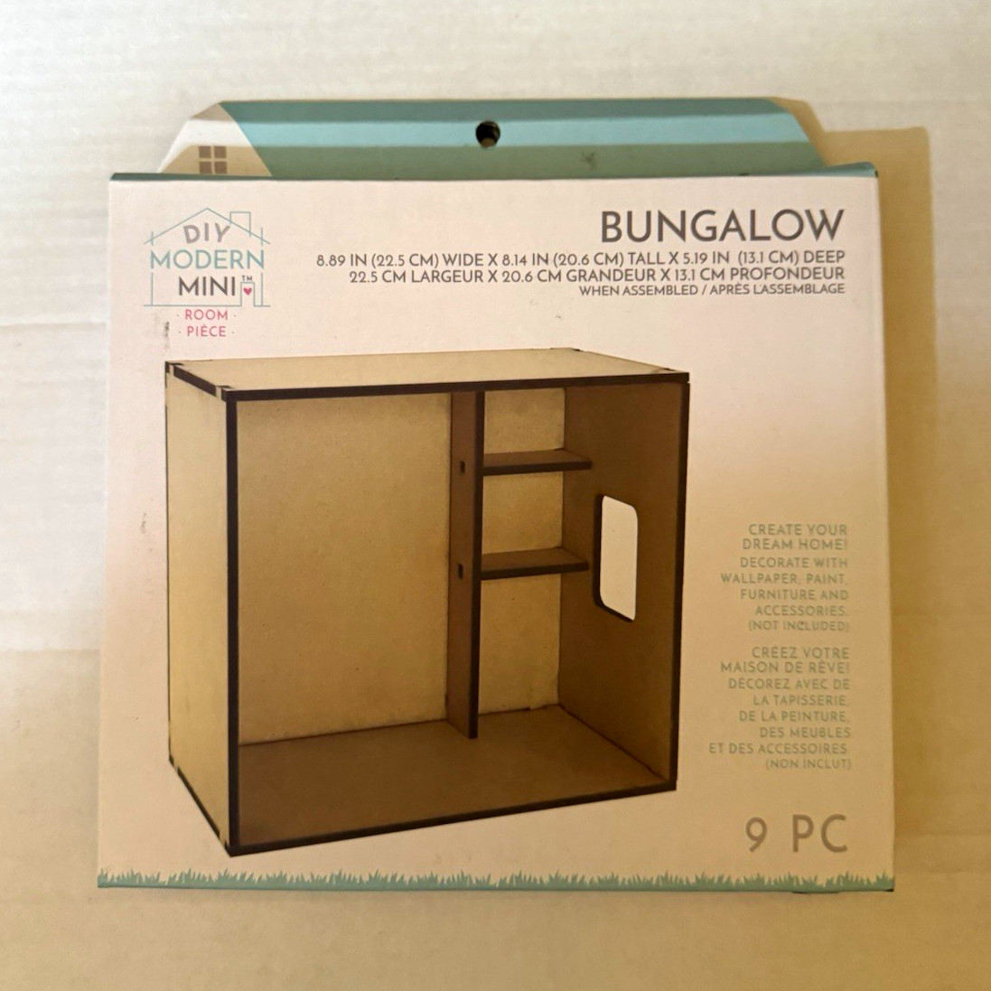 DIY Modern Mini 1:12 Modern Bungalow Room Box Wood DIY Kit 9pc Assembly Req DIY Modern Mini 1:12 Modern Bungalow Room Box Wood DIY Kit 9pc Assembly Req