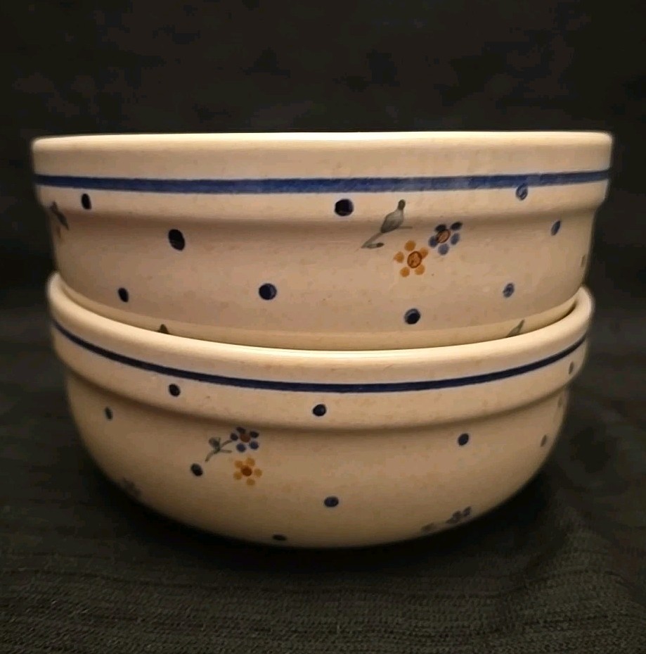 Blue Rose Pottery Polish Boleslawiec Country Meadow Bowl Dish 7\ Blue Rose Pottery Polish Boleslawiec Country Meadow Bowl Dish 7\