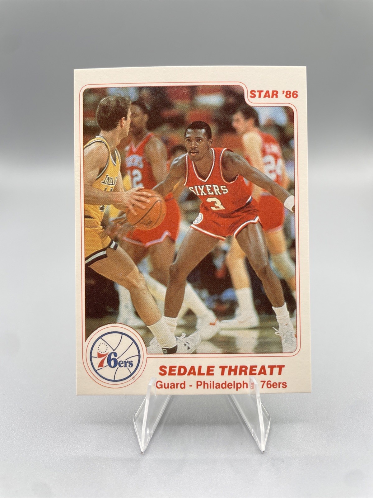 1985-86 Star Sedale Threatt #7 Philadelphia 76'ers