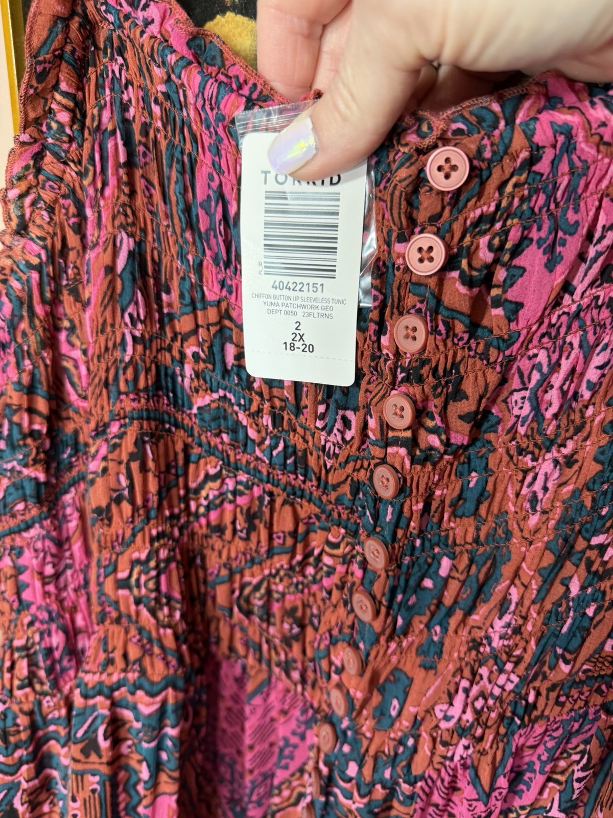 Torrid 2x NWT Tunic/Cam Top Multi Color Paisley Print Torrid 2x NWT Tunic/Cam Top Multi Color Paisley Print