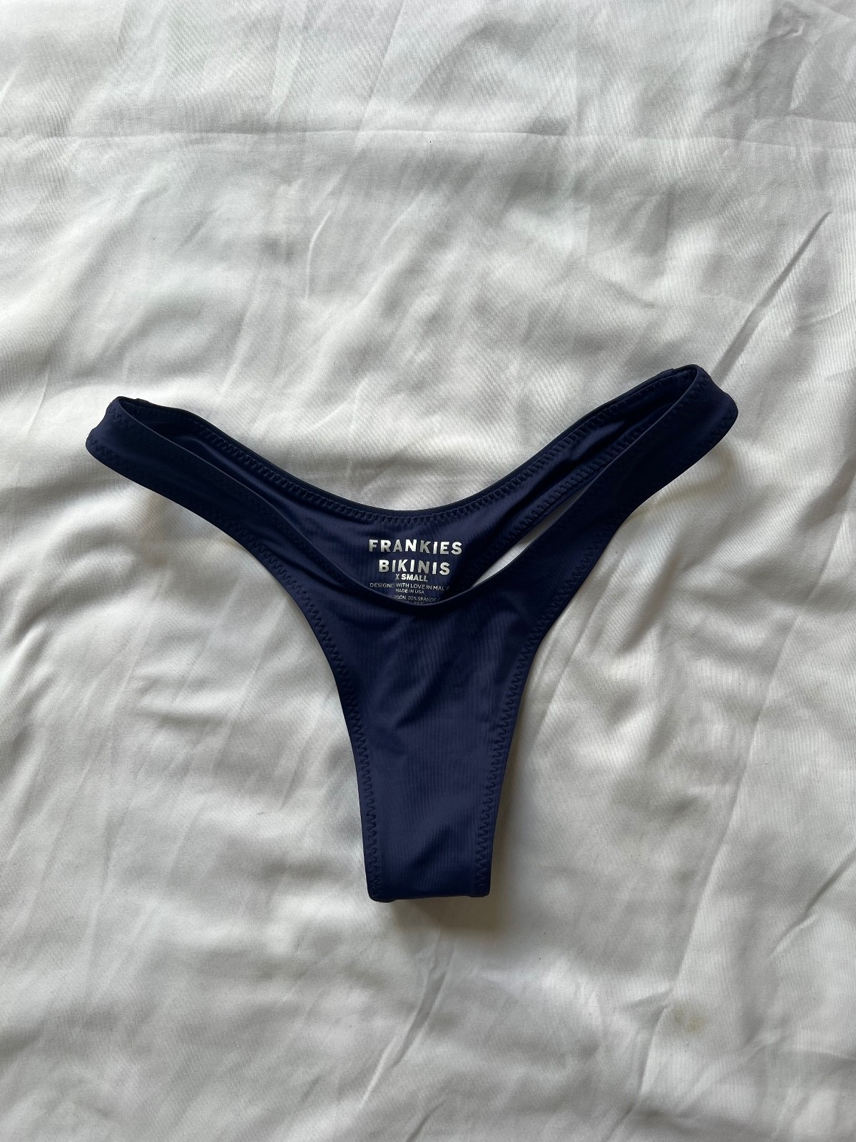 Frankie’s Bikinis Navy Blue Bikini Bottoms