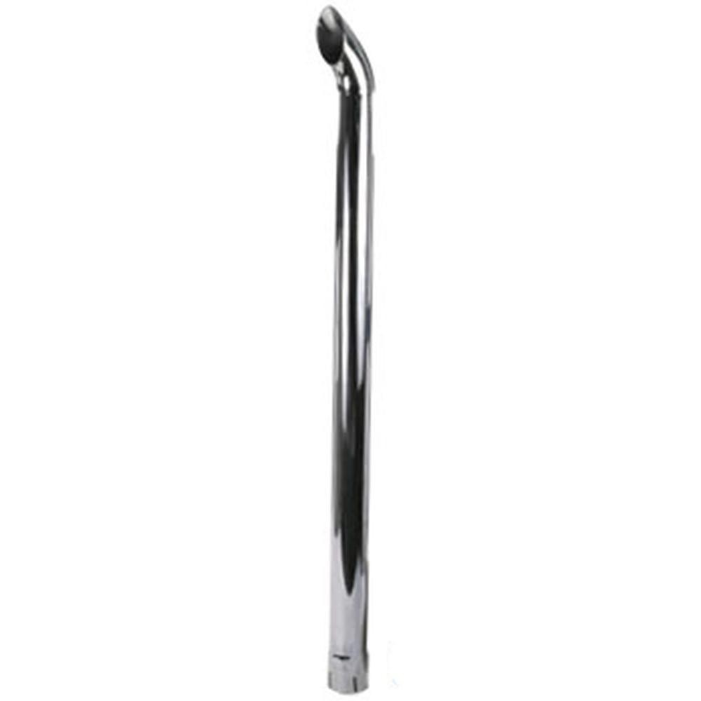 Chrome Curved Exhaust Stack Pipe Slotted 48