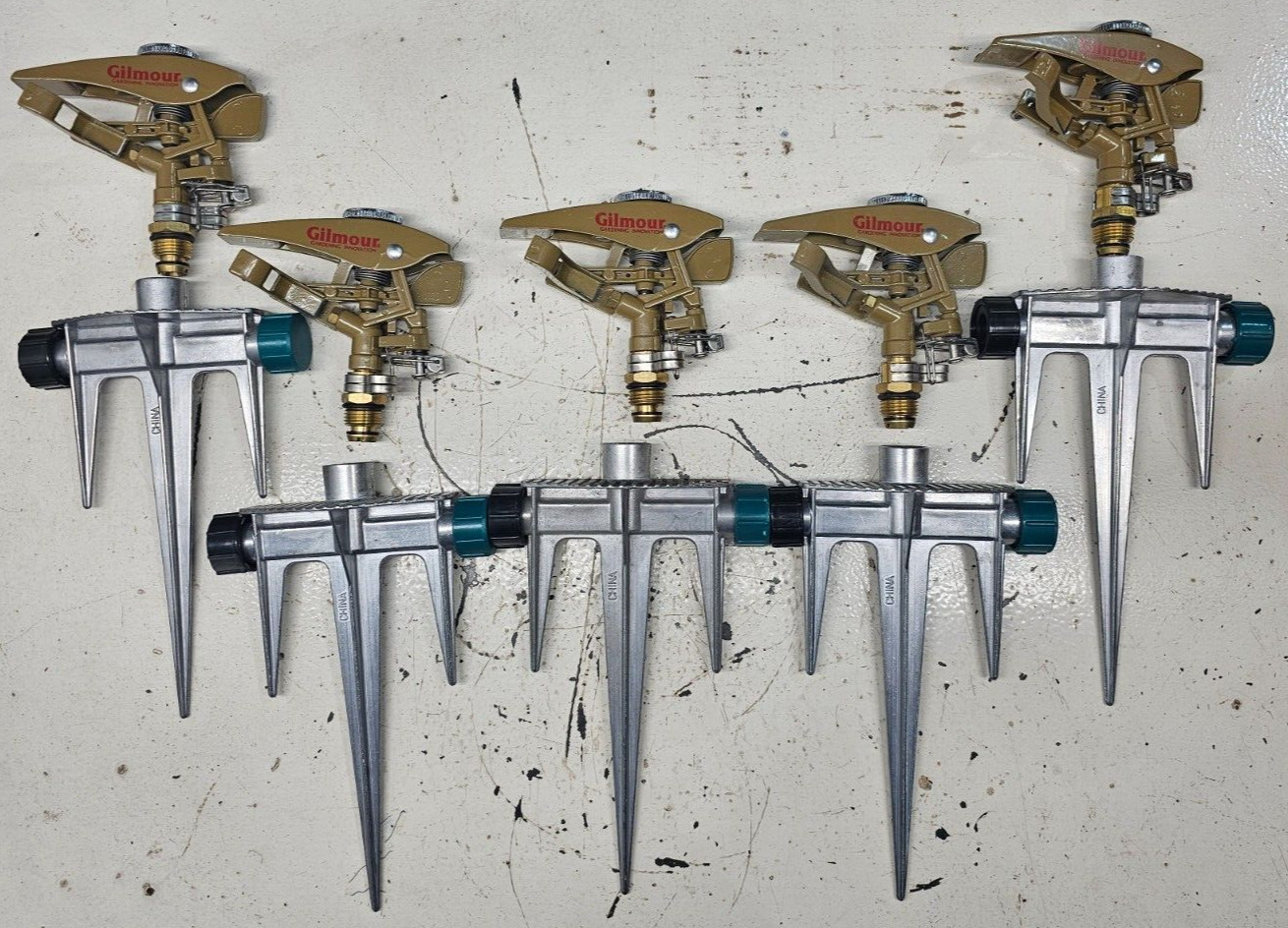 Gilmour/Ace Heavy Duty Adjustable Pulse Sprinkler Head 5800 Sq Ft Lot of 5 Gilmour/Ace Heavy Duty Adjustable Pulse Sprinkler Head 5800 Sq Ft Lot of 5