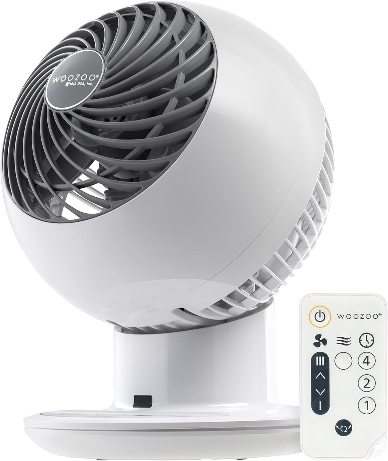 NEW Woozoo 5-Speed Oscillating Globe Fan, Remote Control, White, Desk, Room