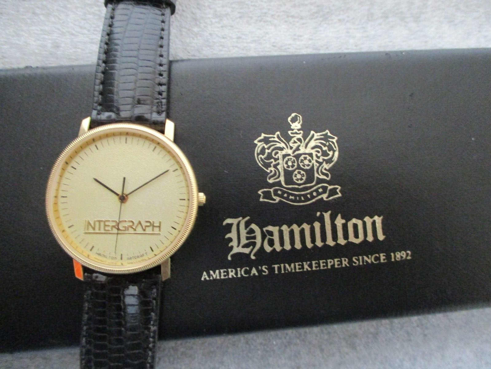VINTAGE HAMILTON/ARTCRAFT INTERGRAPH AWARD WATCH 8476-SWISS 7J ETA MOVT-NEW BATT VINTAGE HAMILTON/ARTCRAFT INTERGRAPH AWARD WATCH 8476-SWISS 7J ETA MOVT-NEW BATT