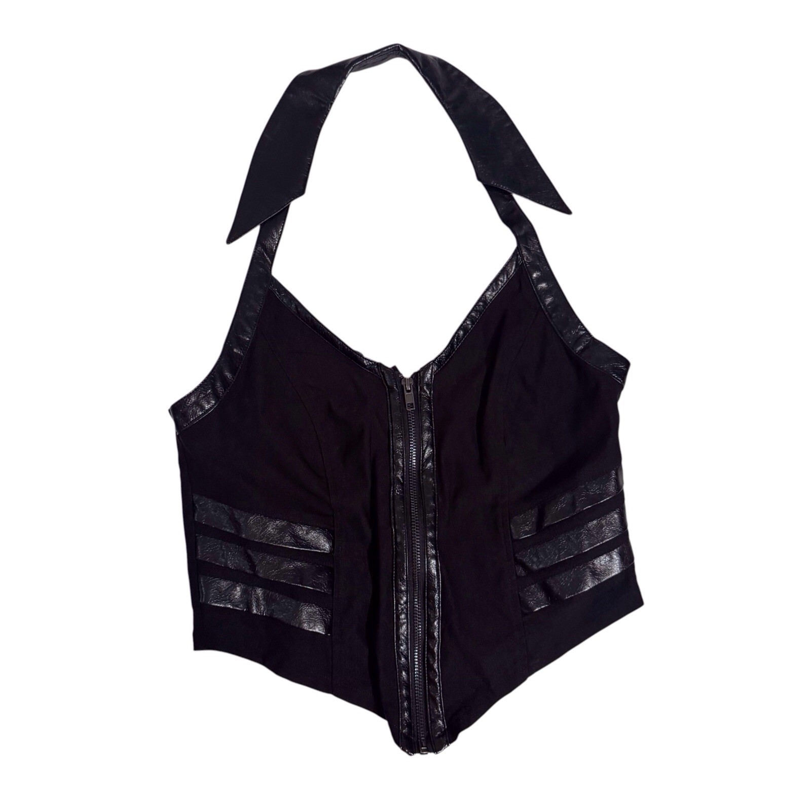 Killstar Size Large Black Gothic Halter Top Sleeveless Grunge Rave Festival Goth