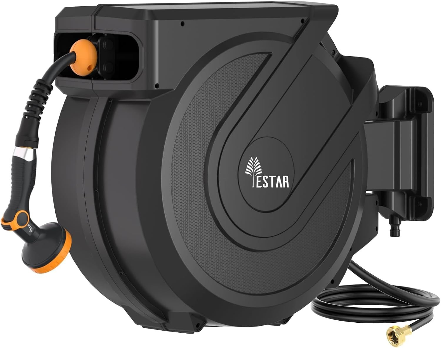 Retractable Garden Hose Reel - 5/8In X 100Ft Heavy Duty Wall Mounted Hose Reel