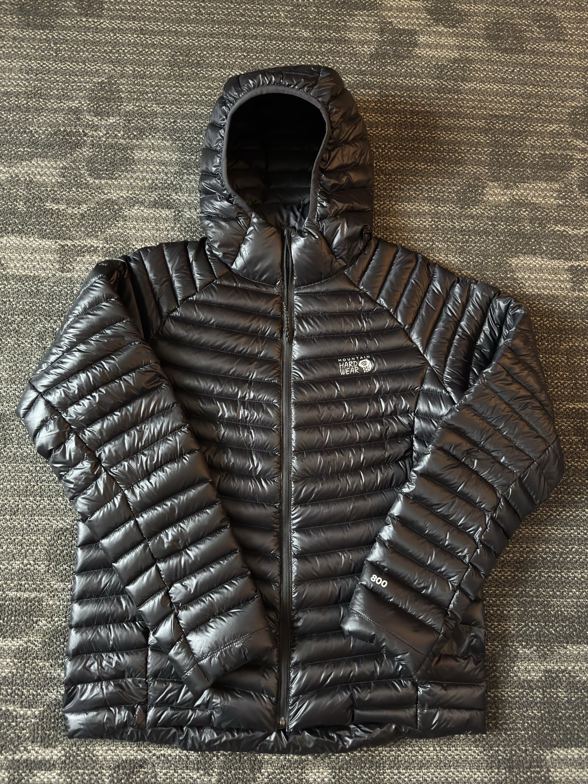 Mountain Hardwear Ghost Whisperer Hoody Men\'s Medium Down Puffer Jacket Black