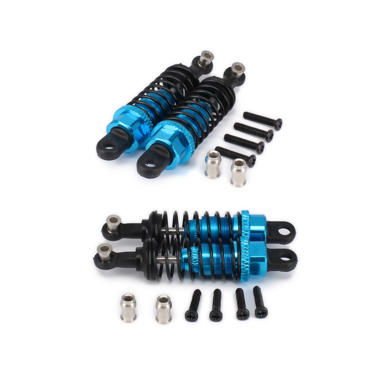 RCAWD 4Pcs 65mm Shock Absorber Damper For 1/18 WLtoys A959 A969 A979 K929 Red