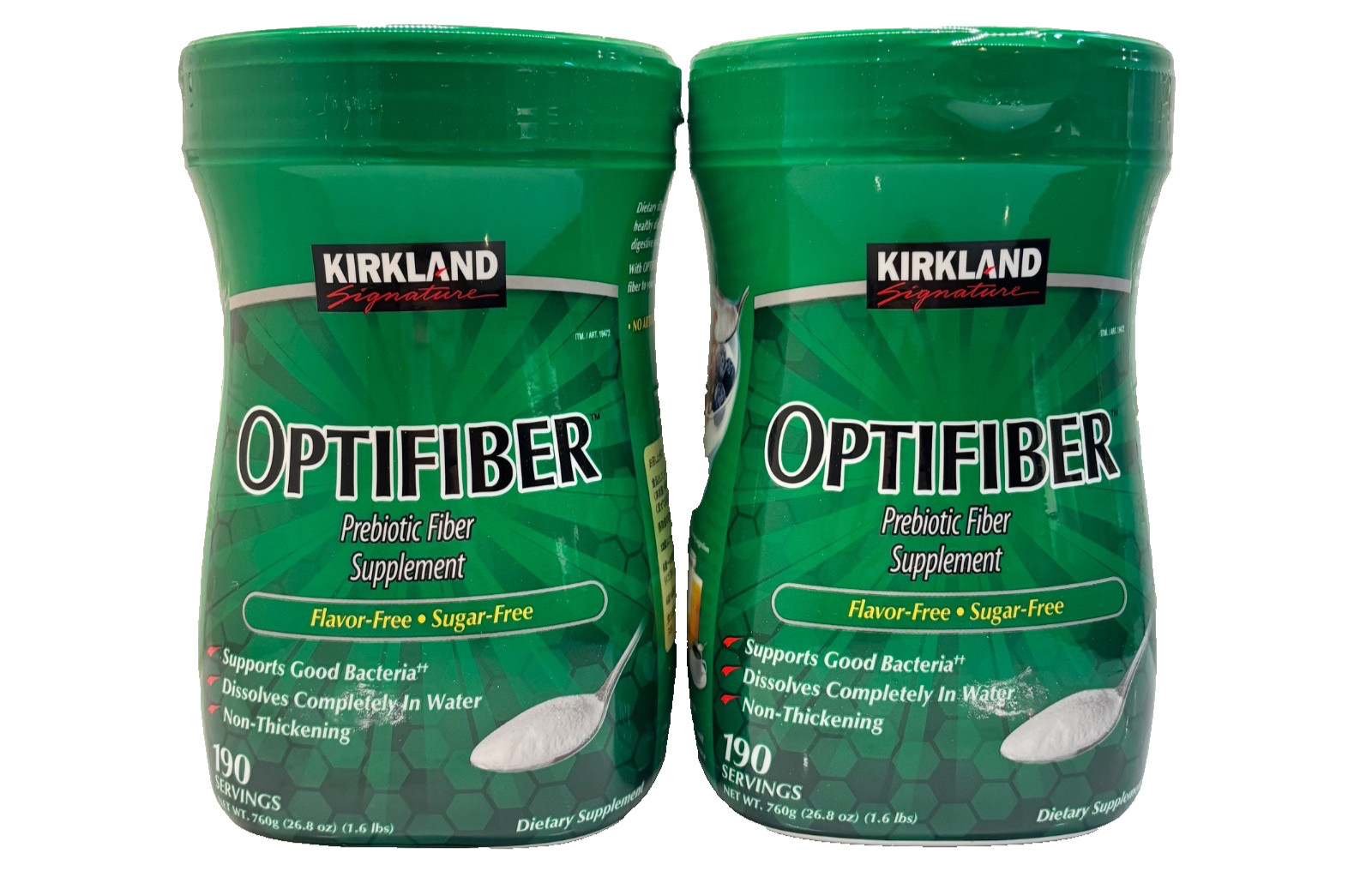 Kirkland Signature OPTIFIBER, 26.8 oz,  190 Servings, 2 Pack, SEE PHOTOS