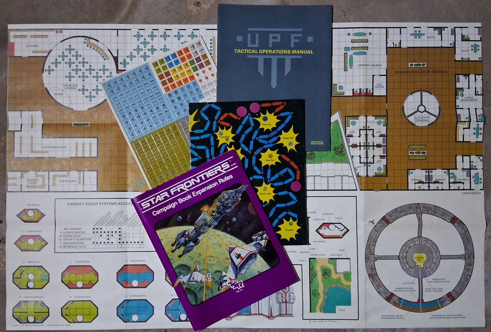 Star Frontiers Knight Hawks TSR 7011 1983 2nd Print Box Set Unpunched Counters