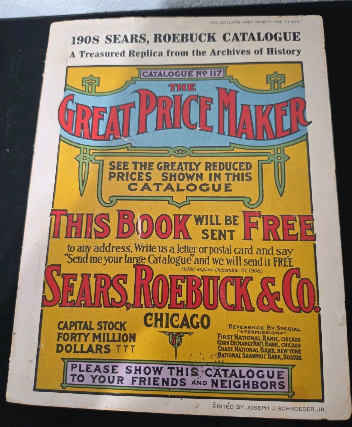 1908 Sears Roebuck Catalogue No 117 Great Price Maker 1971 Replica Vintage LR