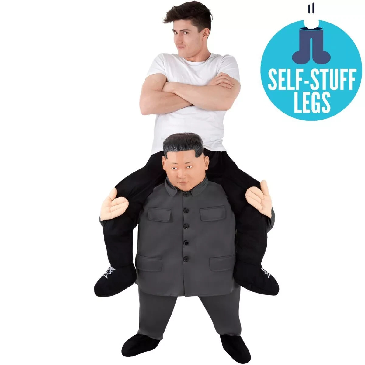Kim Jong Un Piggyback Costume Korean President Dictator Ride On Halloween