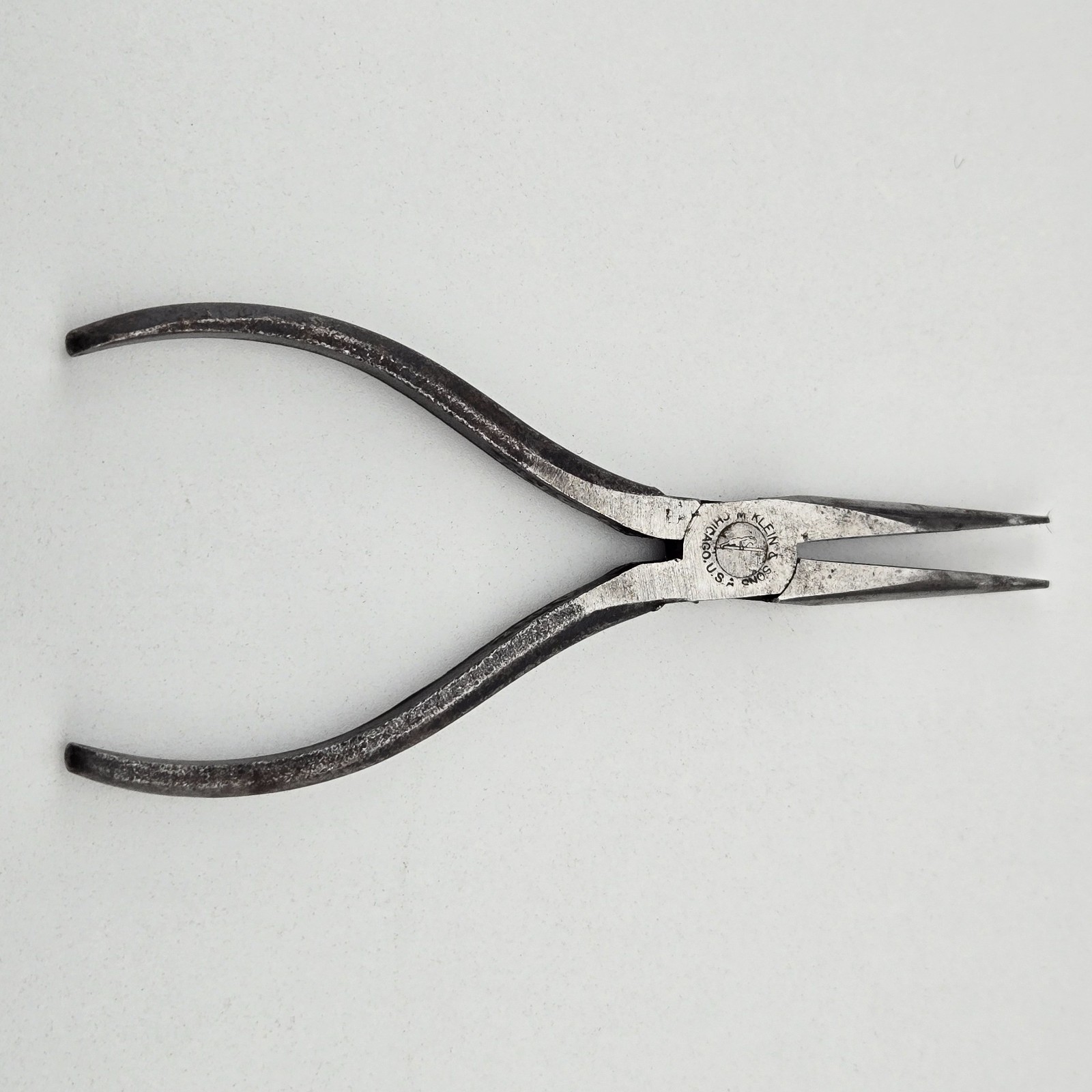Vintage M Klein Sons Long Needle Nose Pliers Chicago USA Lineman Hand Tool