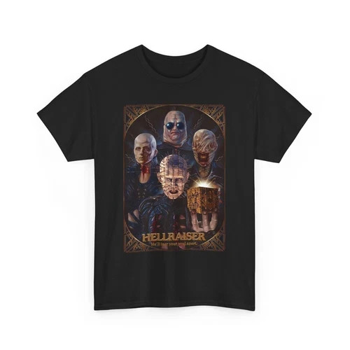 Hellraiser and the Cenobites T-Shirt, Horror Movie Graphic Tee, Halloween Shirt
