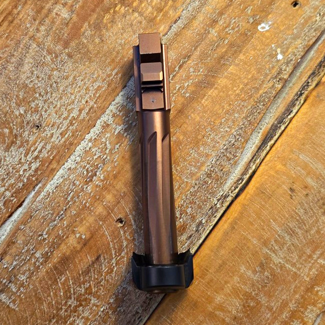 Radian RAMJET + AFTERBURNER – Glock 19 Gen 5 – Bronze/Black – Used – No Box Radian RAMJET + AFTERBURNER – Glock 19 Gen 5 – Bronze/Black – Used – No Box