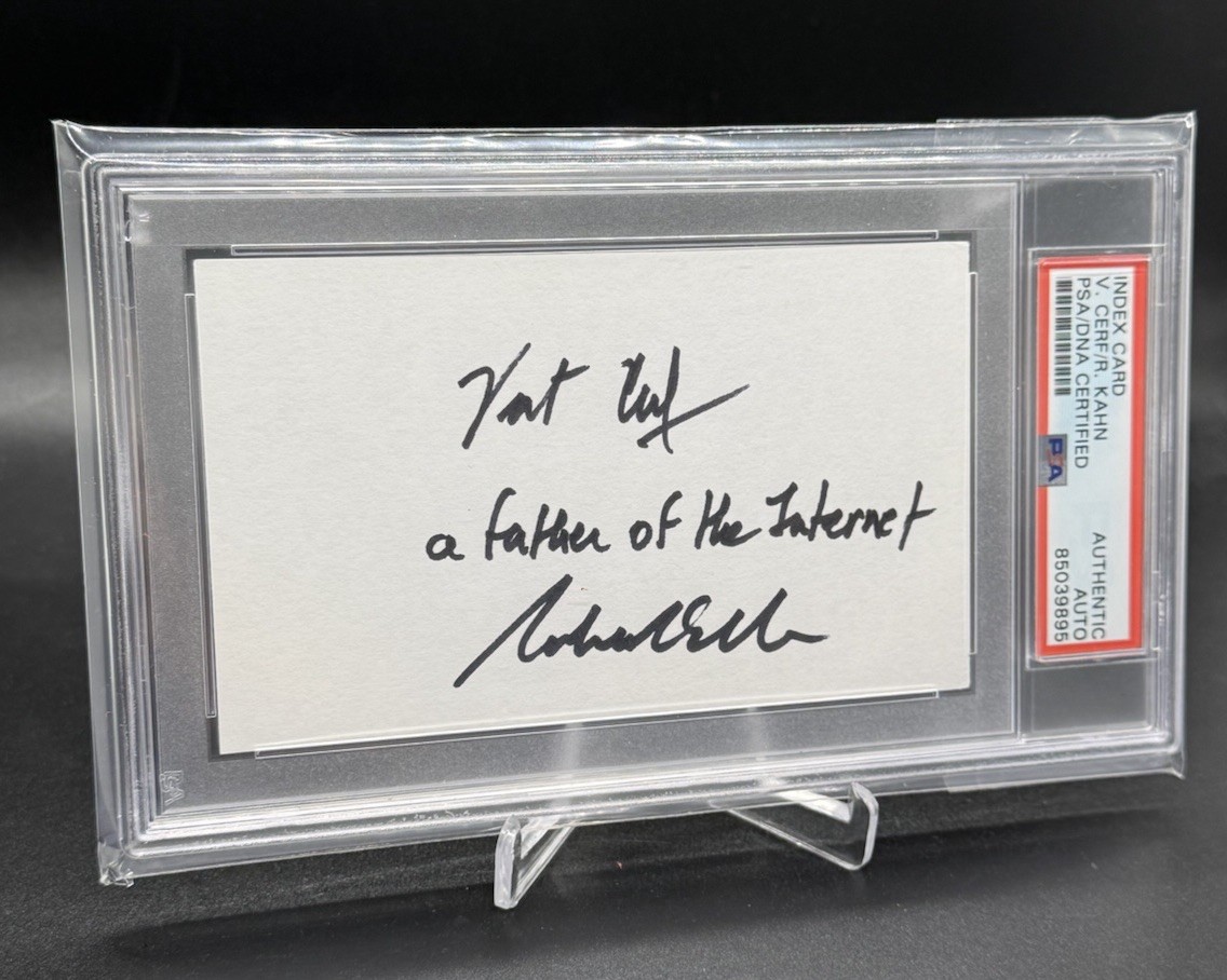 Vint Cerf & Bob Kahn Autograph PSA/DNA Creators of The Internet Dual Auto Vint Cerf & Bob Kahn Autograph PSA/DNA Creators of The Internet Dual Auto