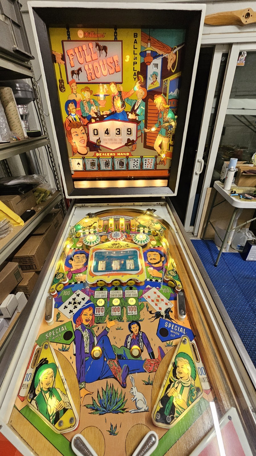 1966 Williams Full House Poker Pinball Machine Restored 1966 Williams Full House Poker Pinball Machine Restored