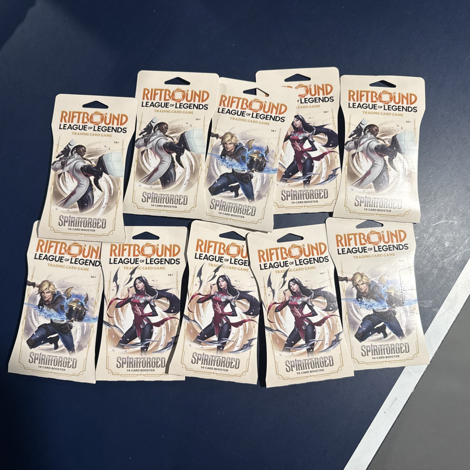 Riftbound League Of Legends Spiritforged Sleeved Boosters - Lot Of 10