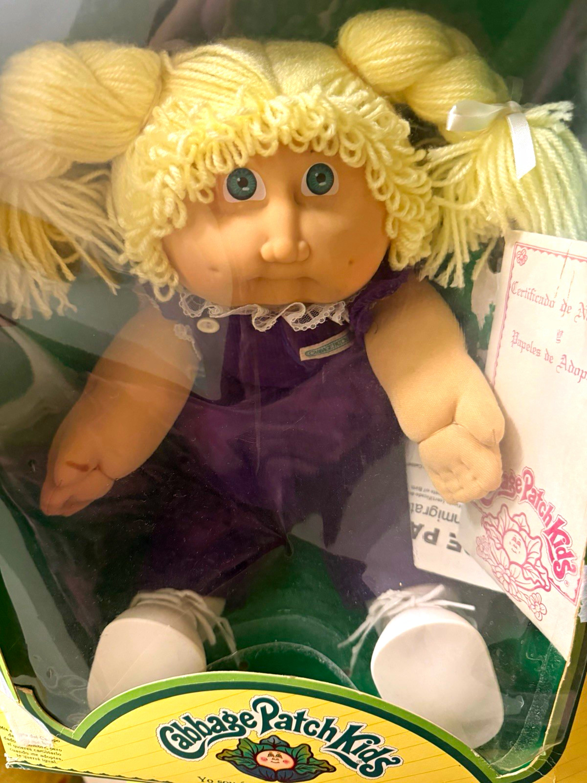 Cabbage Patch Kid, Jesmar HM #2 lemon blonde double braids with green eyes