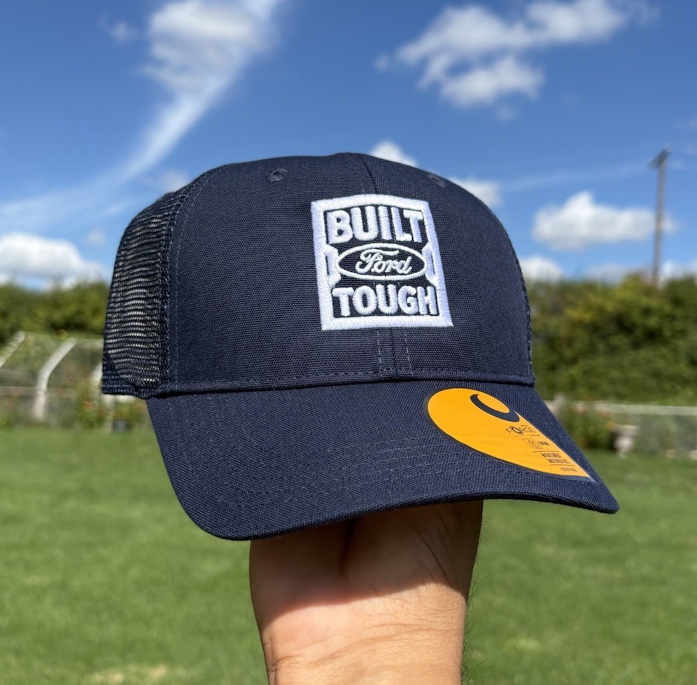 NWT Carhartt x Ford Built Ford Tough F-150 Trucker Hat Navy Blue Snapback OSFA