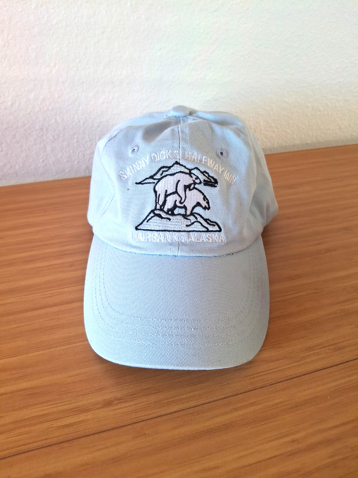 Fairbank Alaska Unisex Skinny Dick\'s Half Way Inn Light Blue Hat Unisex Fairbank Alaska Unisex Skinny Dick\'s Half Way Inn Light Blue Hat Unisex